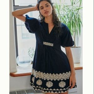 Anthropologie Orla embroidered mini dress size 2